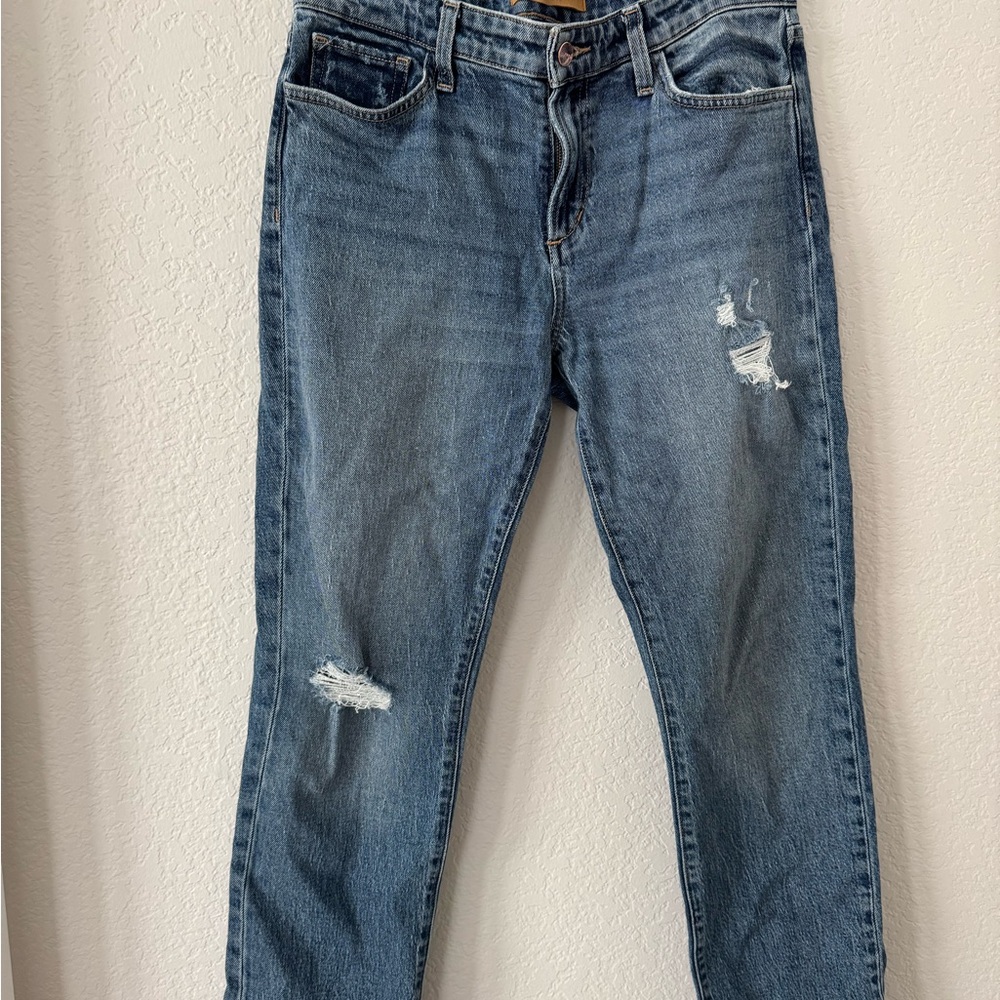 Classic Blue Distressed Women Jeans